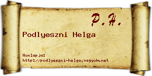 Podlyeszni Helga névjegykártya